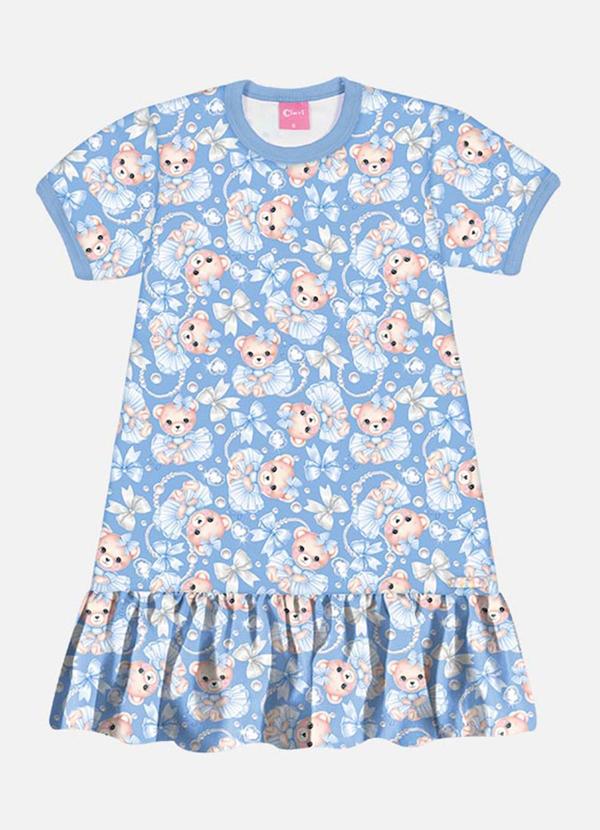 Cinti - Vestido Menina Ursinhos Azul
