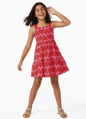 Fakini - Vestido Menina Vermelho - FAKINI