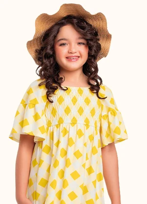 Fakini Kids - Vestido Midi Amarelo - FAKINI KIDS