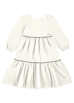 Carinhoso - Vestido Midi Amplo Texturizado Bege - CARINHOSO