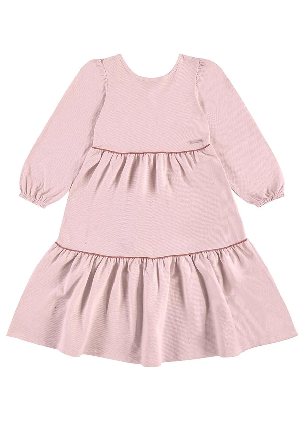 Carinhoso - Vestido Midi Amplo Texturizado Rosa