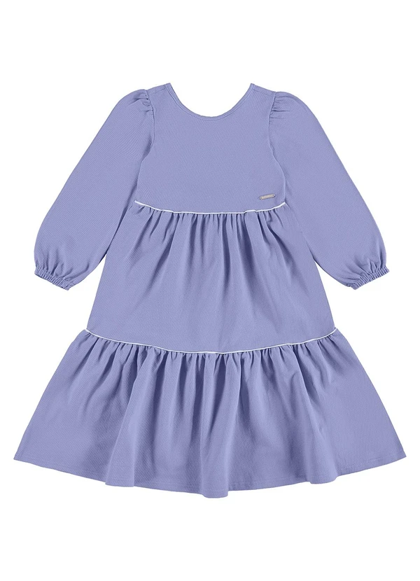 Carinhoso - Vestido Midi Amplo Texturizado Roxo