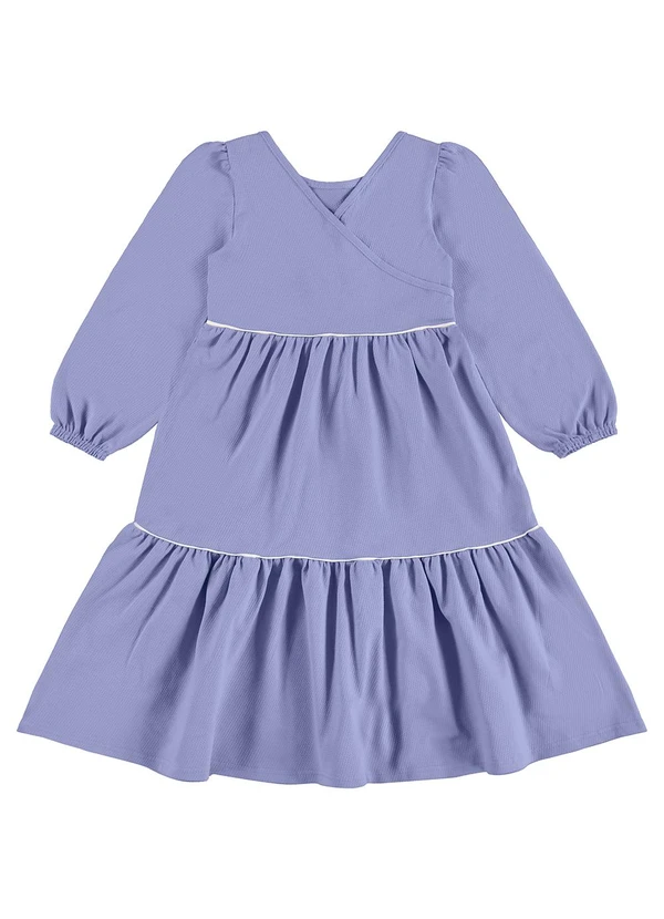 Carinhoso - Vestido Midi Amplo Texturizado Roxo 2