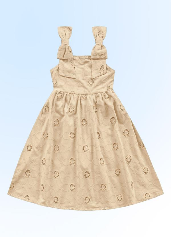 Fakini Kids - Vestido Midi Bege 1