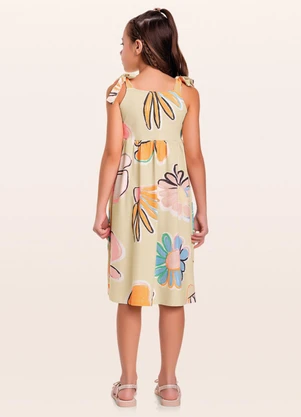Fakini Kids - Vestido Midi Bege - FAKINI KIDS