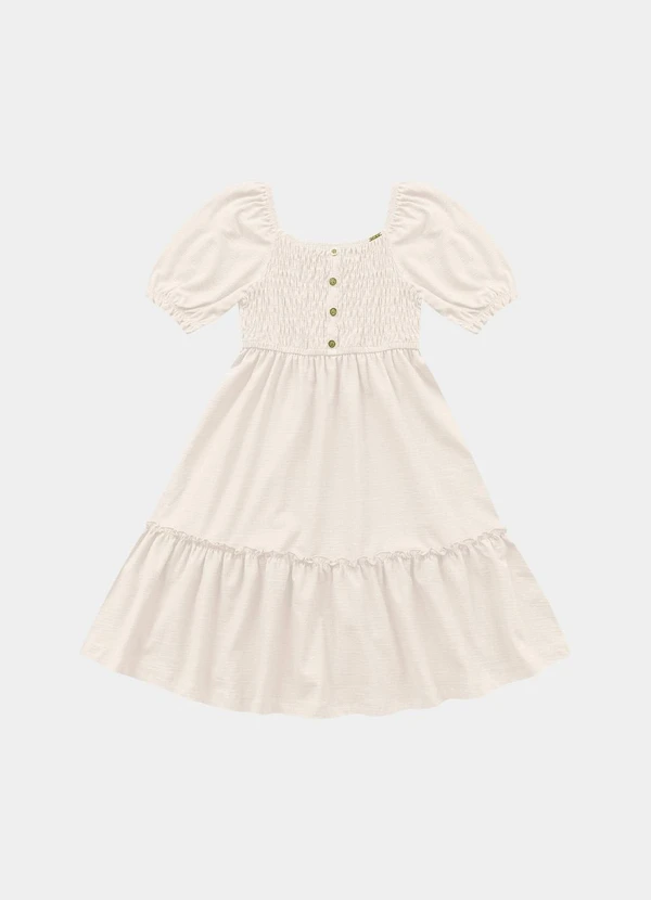 Fakini Kids - Vestido Midi Bege