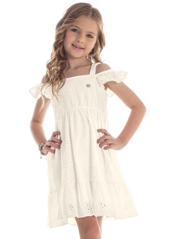 Trick Nick - Vestido Midi Ciganinha Infantil Bege