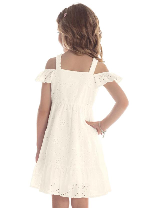 Trick Nick - Vestido Midi Ciganinha Infantil Bege 2