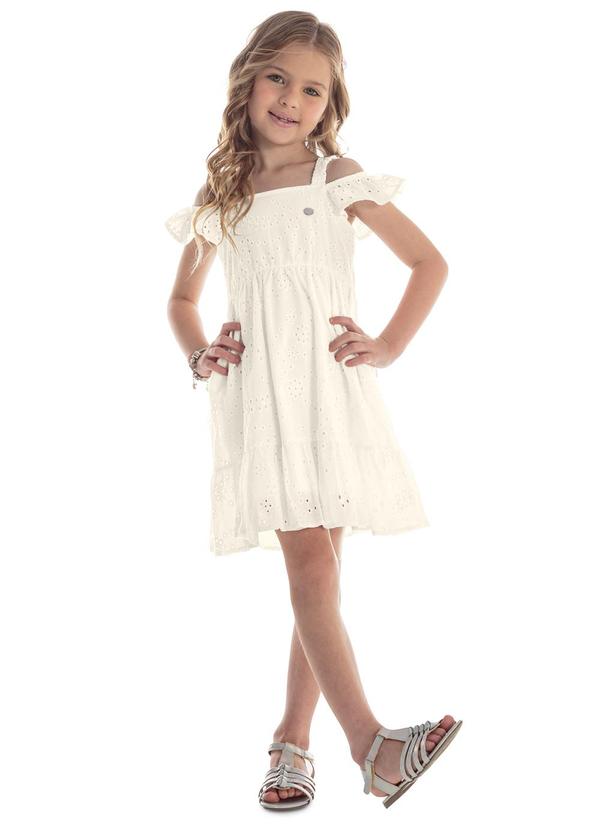 Trick Nick - Vestido Midi Ciganinha Infantil Bege 3