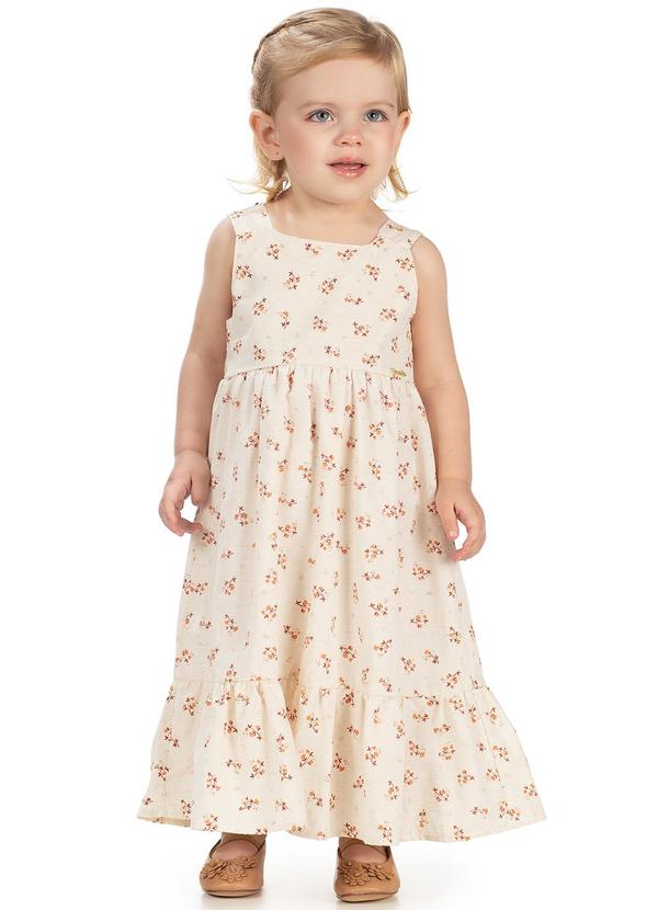 Amada - Vestido Midi com Babados Marrom