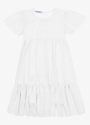 Trick Nick - Vestido Midi com Sobreposicao Branco - TRICK NICK