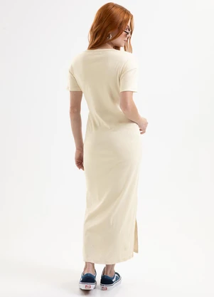Cativa You - Vestido Midi em Algodão Off-White - CATIVA YOU