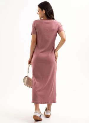 Cativa You - Vestido Midi em Algodão Rosa - CATIVA YOU