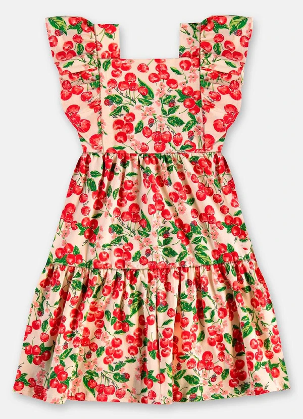 Up Baby - Vestido Midi em Cotton Infantil Bege 2