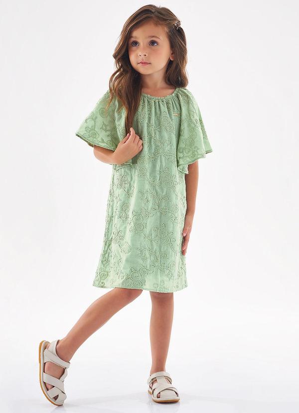 Up Baby - Vestido Midi em Laise Verde
