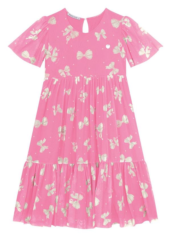 Trick Nick - Vestido Midi Infantil com Tule Rosa