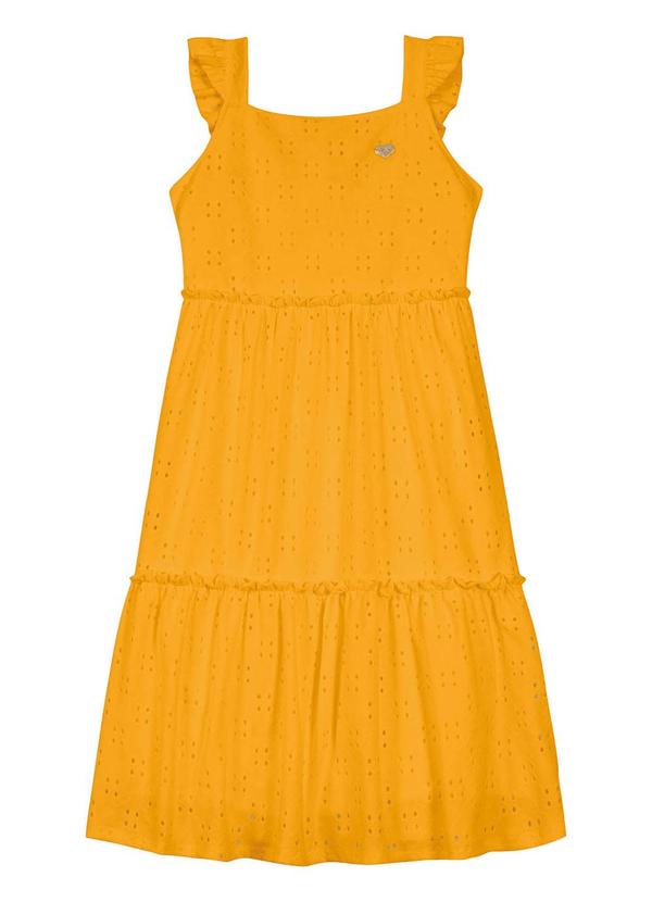 Trick Nick - Vestido Midi Infantil em Laise Marrom
