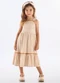 Up Baby - Vestido Midi Infantil em Piquet Rosa - variação: Bege