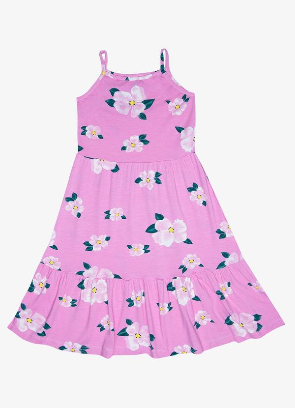 Infinita Cor - Vestido Midi Infantil Rosa