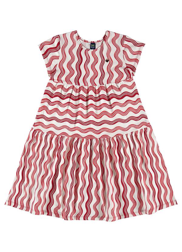 Bee Loop - Vestido Midi Infantil Vermelho