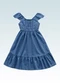Fakini Kids - Vestido Midi Jeans Azul - variação: Azul