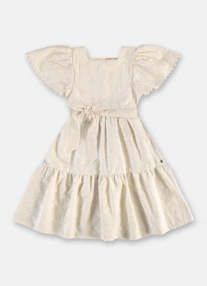 Up Baby - Vestido Midi Manga Sino Branco - UP BABY