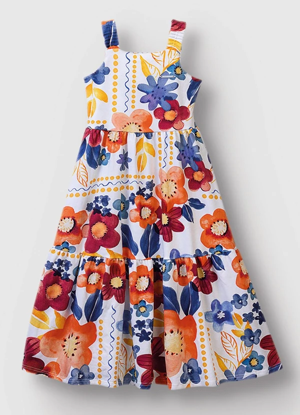 Carinhoso - Vestido Mídi Marias Floral Azul 2