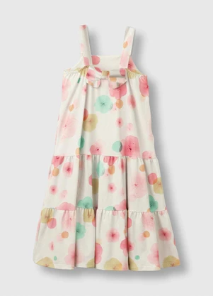 Carinhoso - Vestido Mídi Marias Floral Off White - CARINHOSO