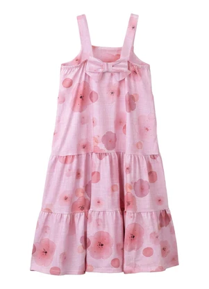 Carinhoso - Vestido Mídi Marias Floral Rosa - CARINHOSO