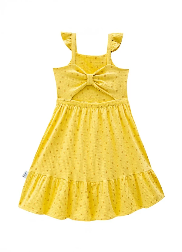 Malwee Kids - Vestido Mídi Marias Poá Amarelo 2