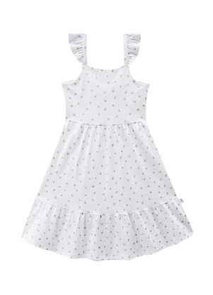 Malwee Kids - Vestido Mídi Marias Poá Branco - MALWEE KIDS