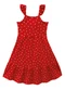 Malwee Kids - Vestido Mídi Marias Poá Branco - variação: Vermelho
