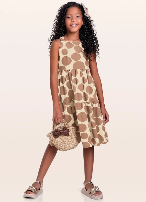 Fakini Kids - Vestido Midi Marrom