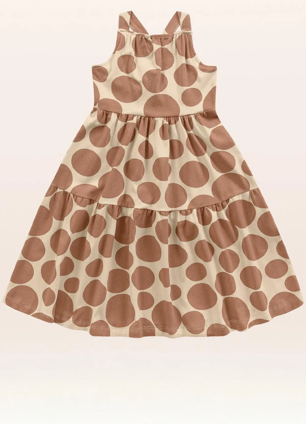 Fakini Kids - Vestido Midi Marrom 3