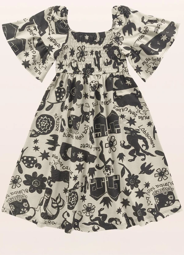 Fakini Kids - Vestido Midi Preto 3