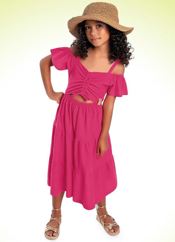 Fakini Kids - Vestido Midi Rosa