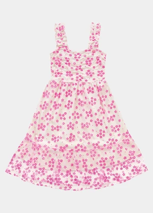 Fakini Kids - Vestido Midi Rosa - FAKINI KIDS