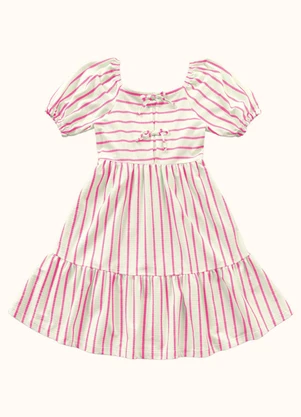 Fakini Kids - Vestido Midi Rosa - FAKINI KIDS
