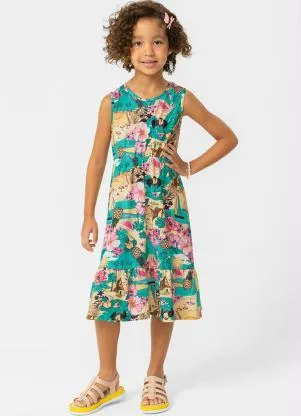 Rovi Kids - Vestido Midi Verde - ROVI KIDS