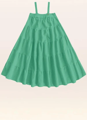 Fakini Kids - Vestido Midi Verde - FAKINI KIDS