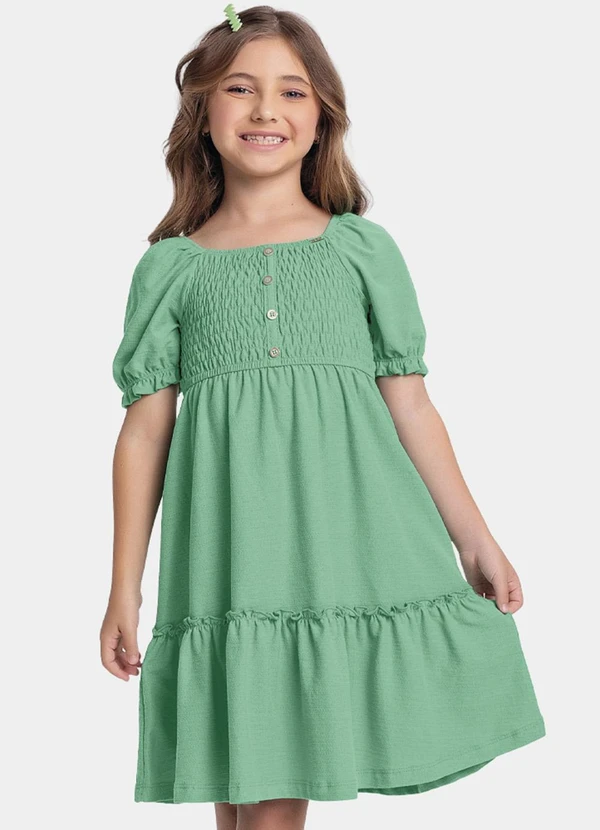 Fakini Kids - Vestido Midi Verde 2