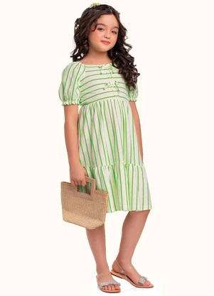 Fakini Kids - Vestido Midi Verde - FAKINI KIDS