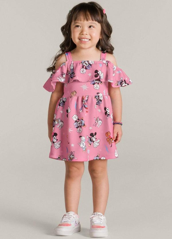 Brandili - Vestido Minnie Menina Rosa