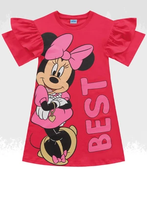 Fakini Kids - Vestido Minnie Mouse Vermelho - FAKINI KIDS