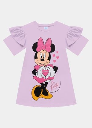 Fakini Kids - Vestido Minnie Roxo - FAKINI KIDS