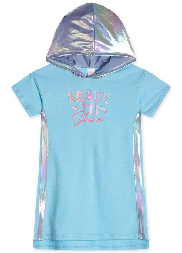 Marisol - Vestido Moletom com Capuz Menina Azul 2