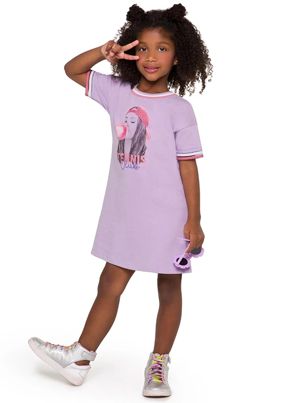 Marisol - Vestido Moletom Menina Lilás