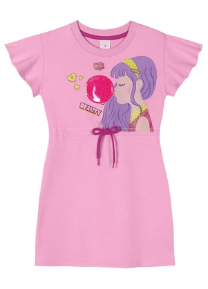 Marisol - Vestido Moletom Menina Rosa - MARISOL