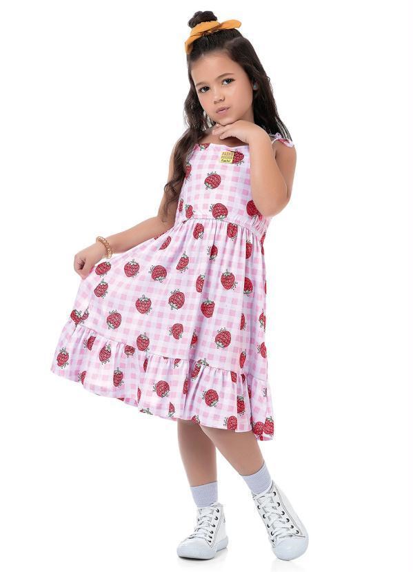 Fakini Kids - Vestido Morangos Estampado
