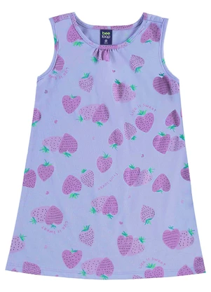 Bee Loop - Vestido Morangos Infantil Roxo - BEE LOOP